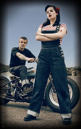 Ladies Denim Dungarees | Playsuit